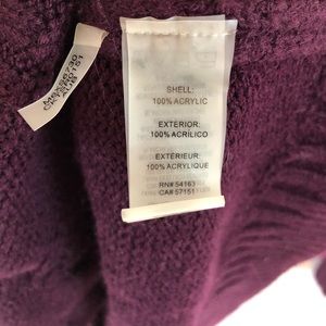 Calvin Klein Sweaters - Calvin Klein Purple Cable Knit Cowl Neck Sweater Calvin Klein Sweaters - Calvin Klein Purple Cable Knit Cowl Neck Sweater
